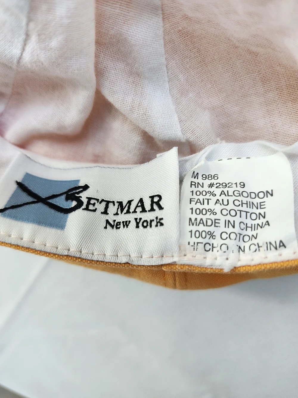 Betmar New York Bright Orange Cotton Baker Boy Cap with Metal Logo Pin